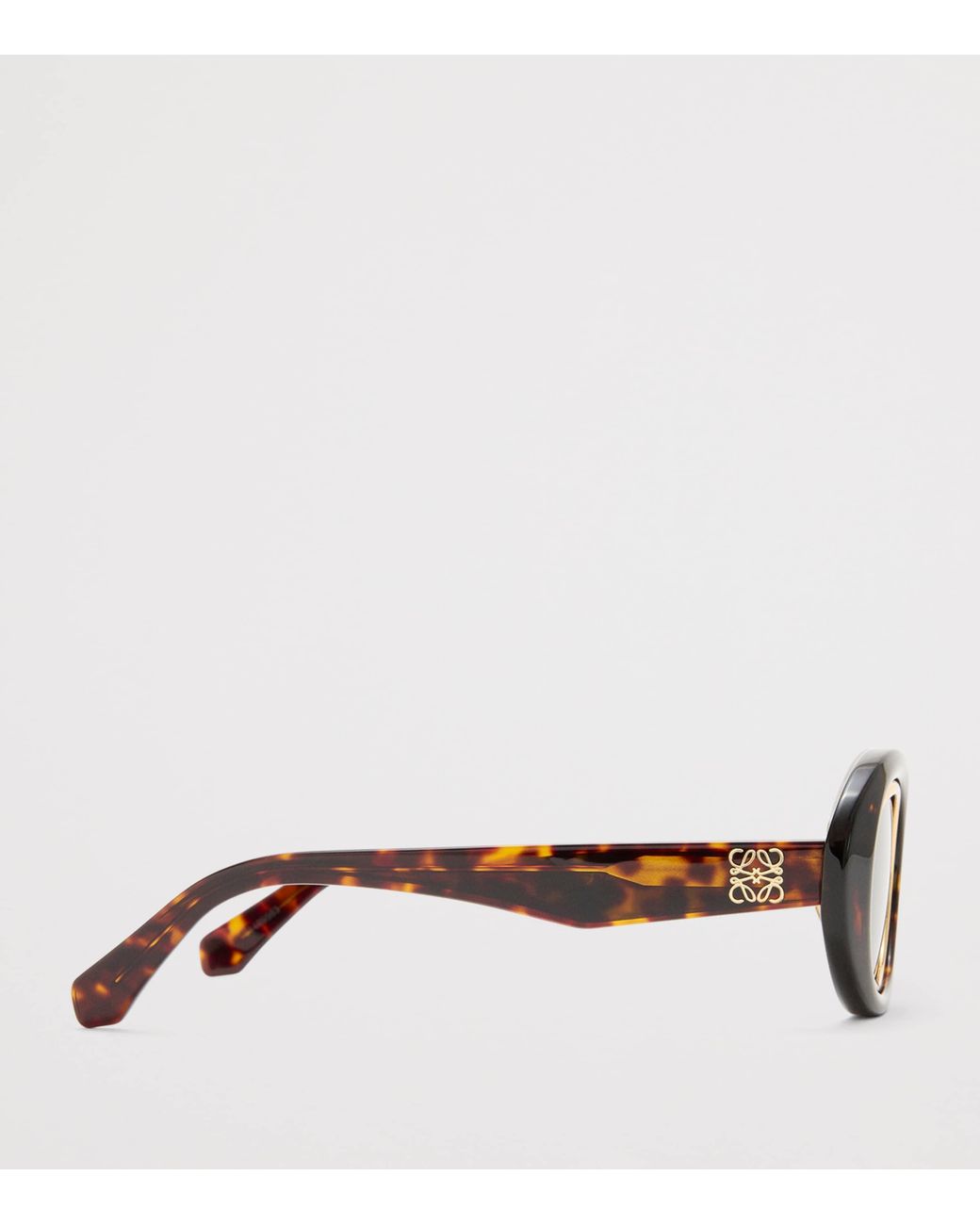 Loewe Brown Mini Anagram Oval Sunglasses