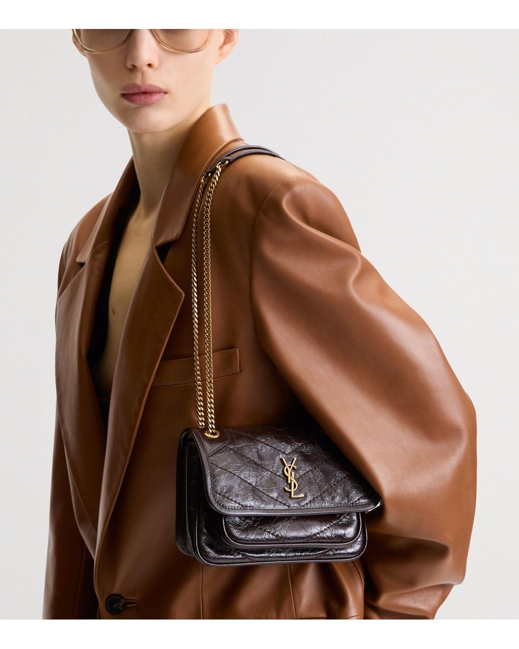 Saint Laurent White Mini Niki Shoulder Bag