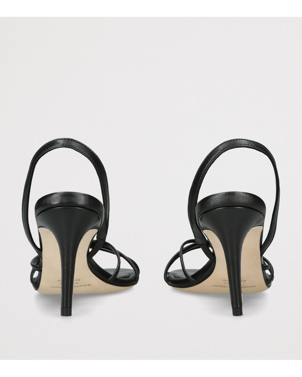 Christopher Esber Black Leather Giro Slingback Sandals 90