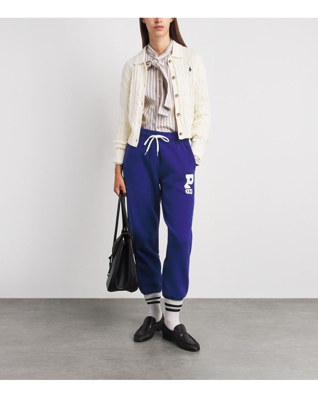 Polo Ralph Lauren Blue Fleeceback Varsity Sweatpants