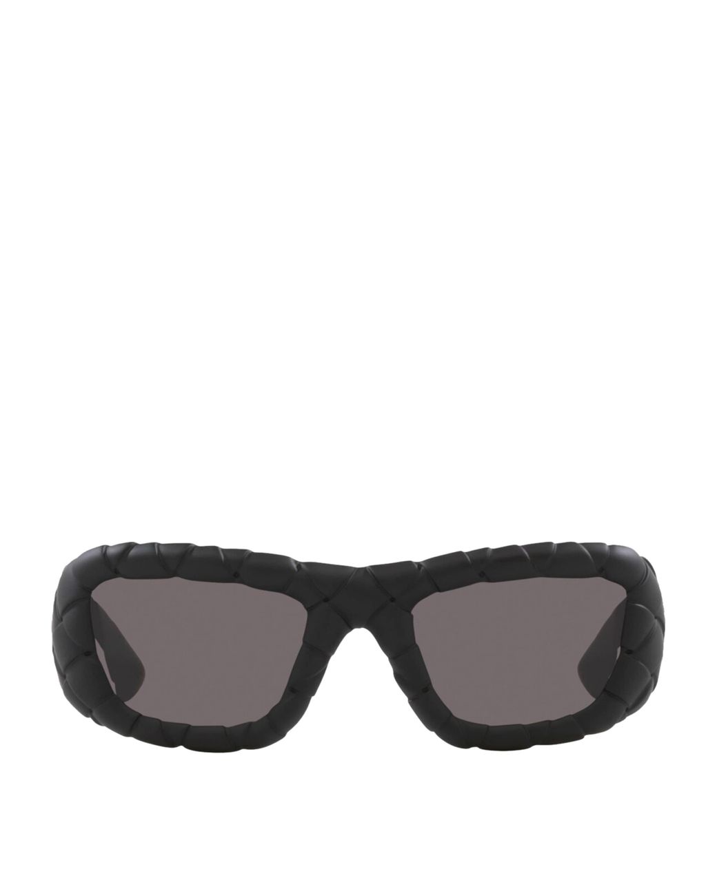 Bottega Veneta Gray Bv1303S Intrecciato Rectangular Sunglasses