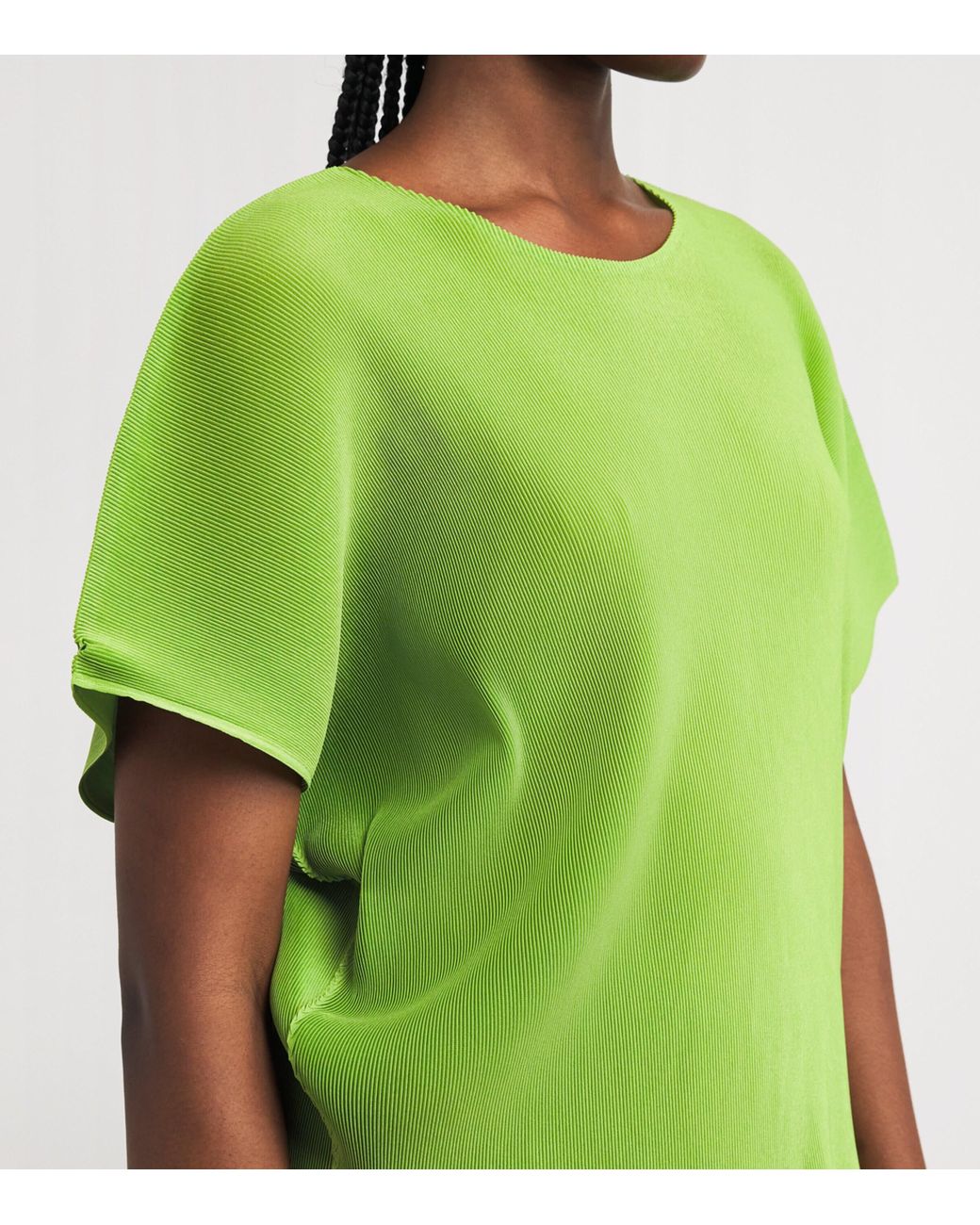 Pleats Please Issey Miyake Mist June Top in Green | Lyst