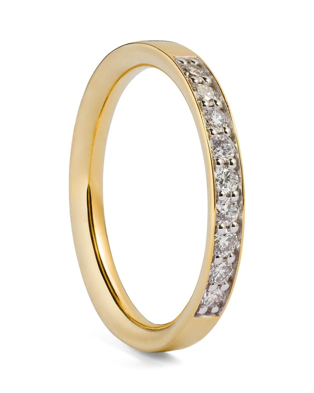 Monica Vinader Metallic Vermeil And Diamond Essential Pavé Ring