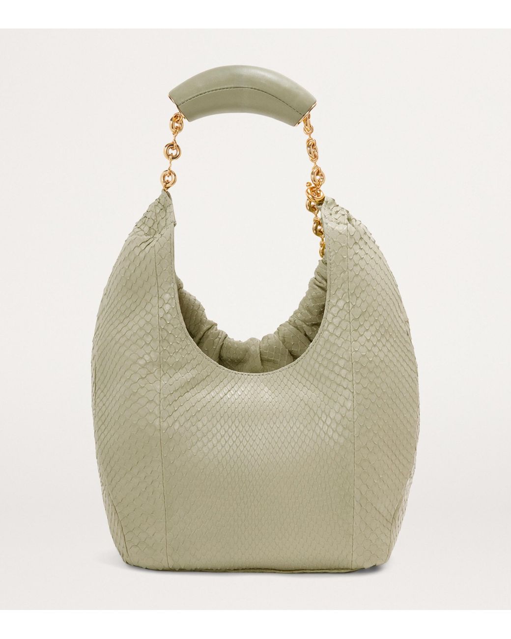 Loewe Green Small Snakeskin Squeeze Shoulder Bag