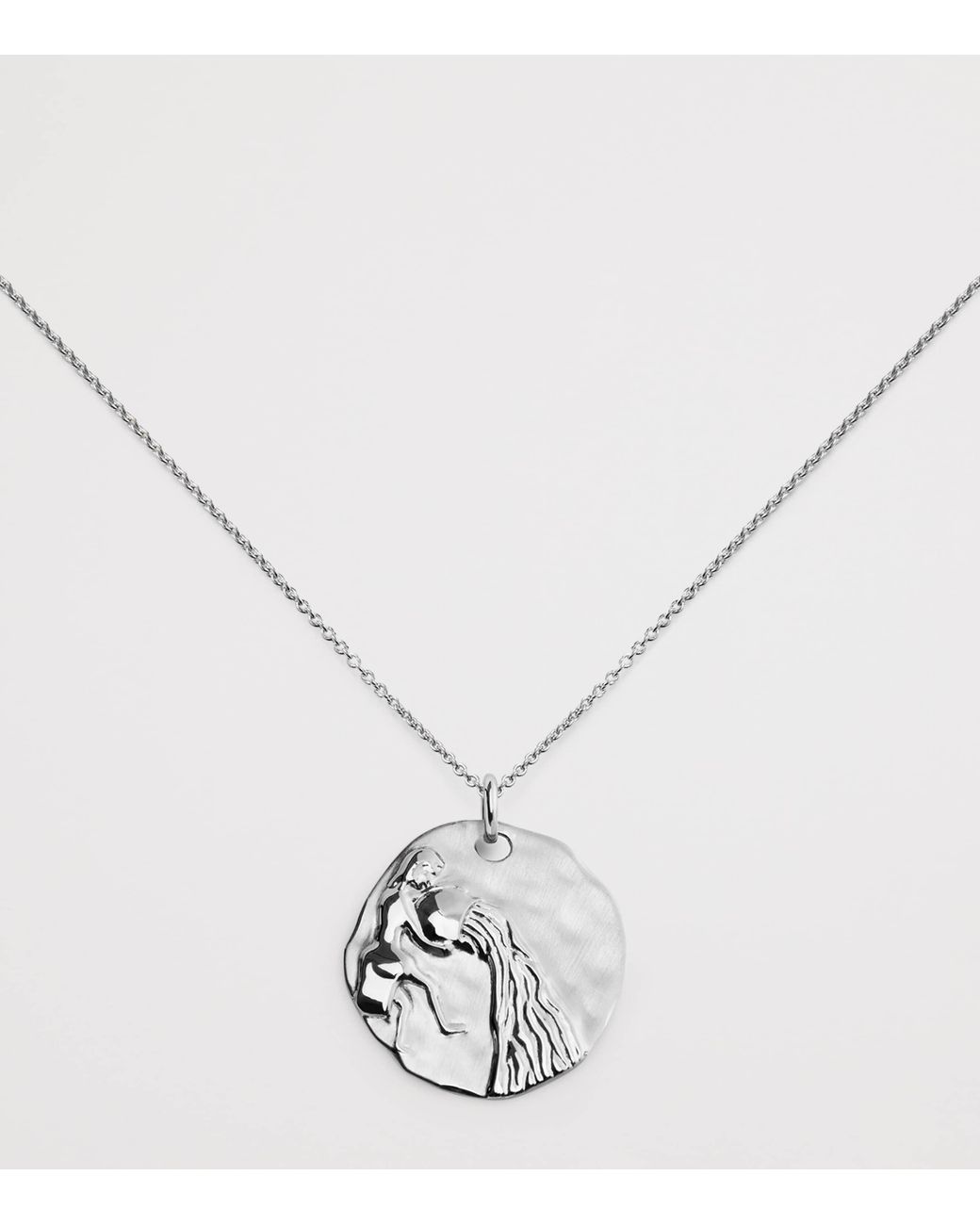 Monica Vinader White Sterling Aquarius Zodiac Necklace