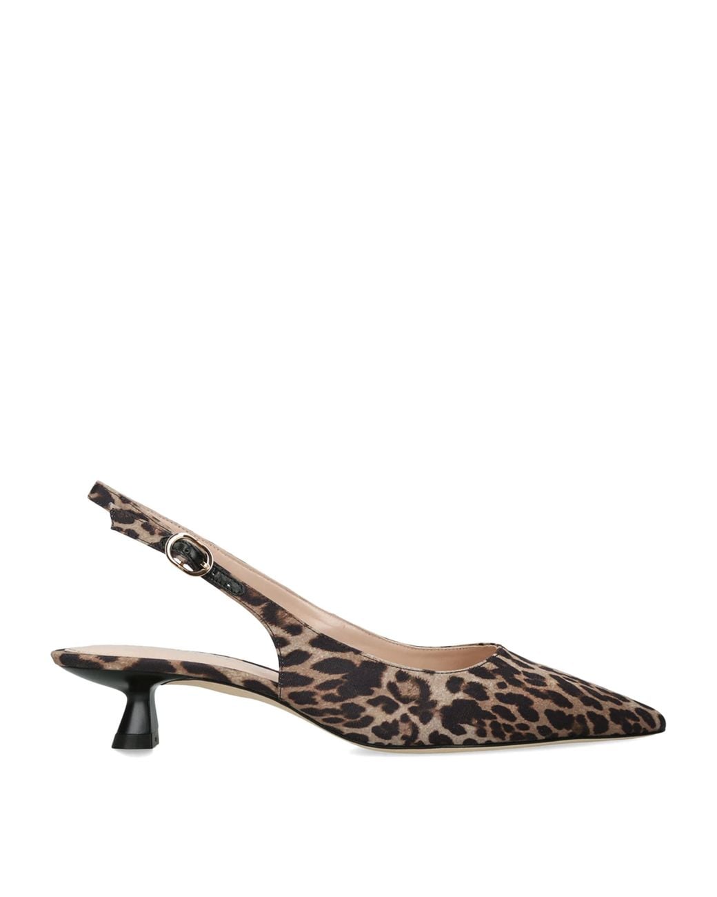 Stuart Weitzman Brown Leopard Stuart Sculpt Slingback Pumps 35