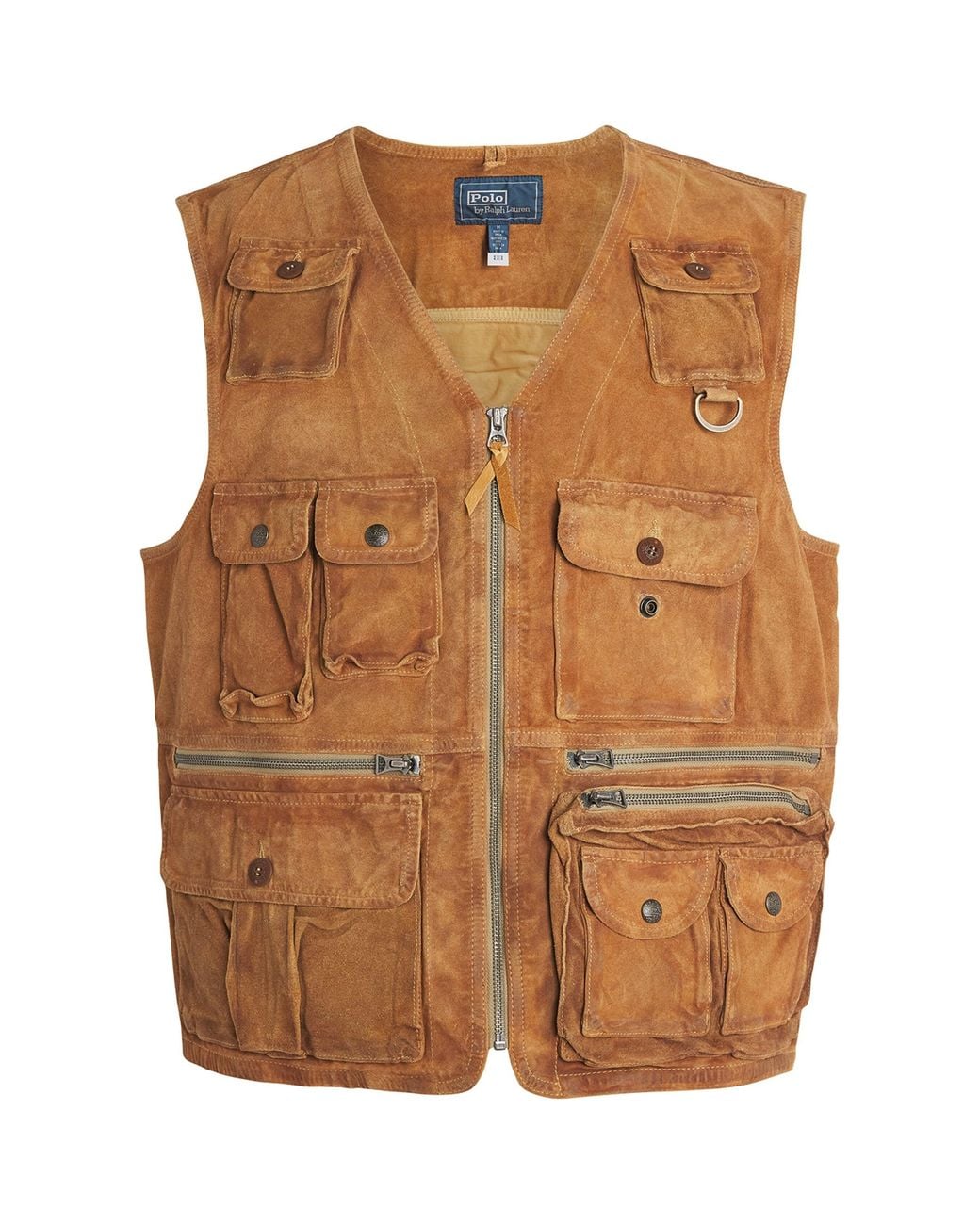 Polo Ralph Lauren Brown Suede Utility Gilet for men