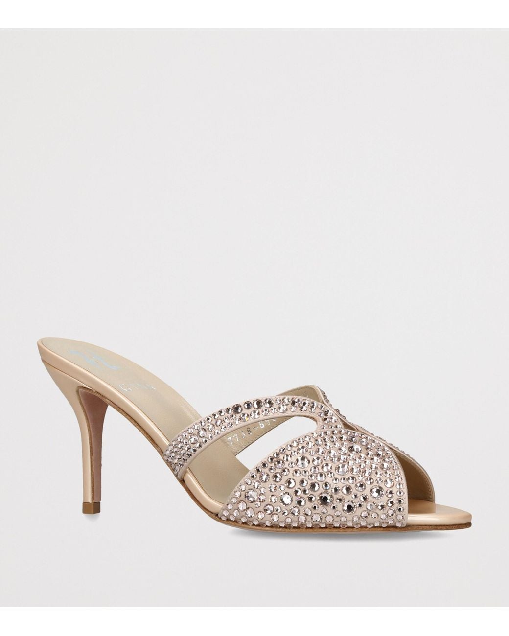 Gina Natural Crystal-Embellished Ilona Mules 85
