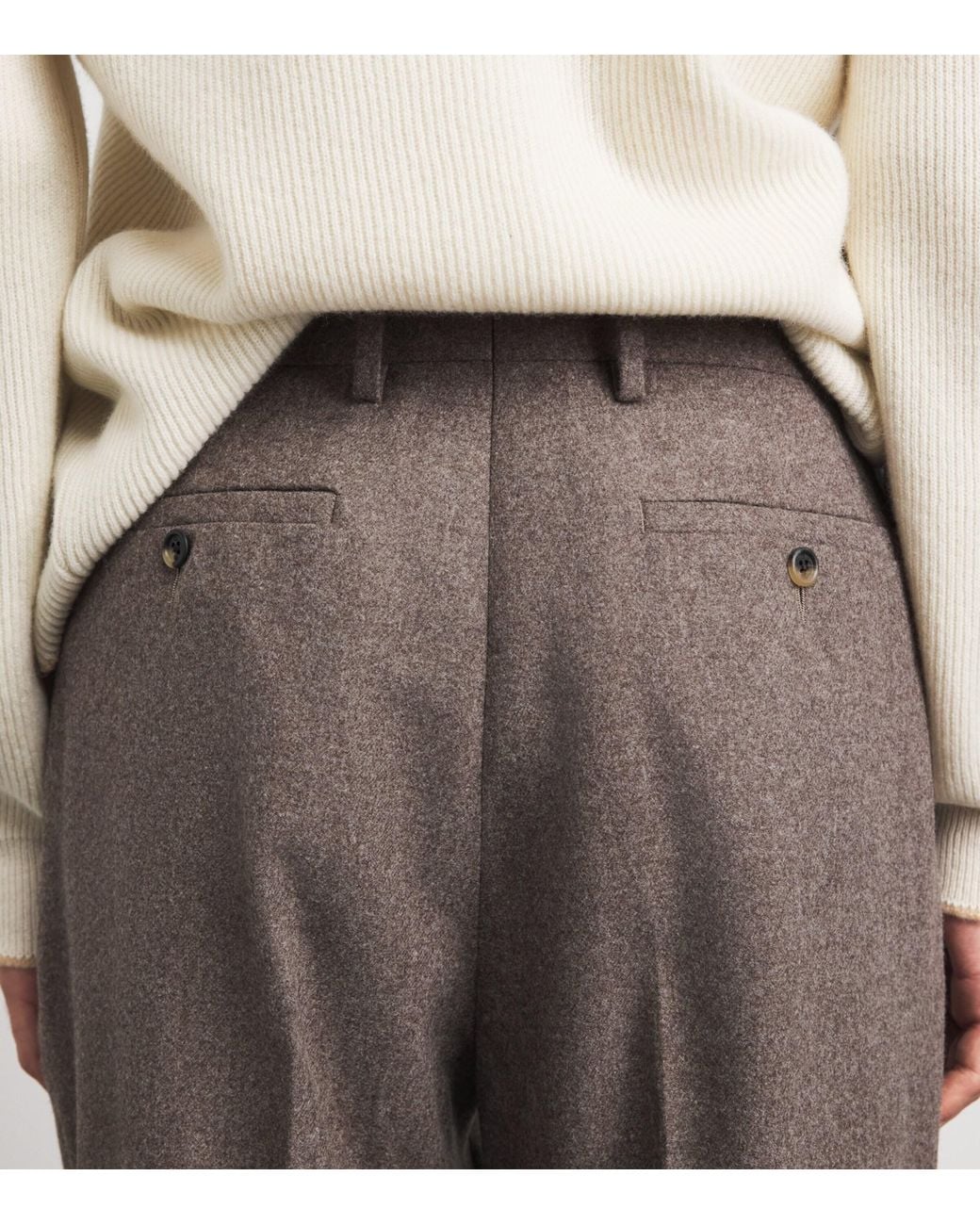 Gabriela Hearst Brown Wool-Cashmere Arthur Trousers for men