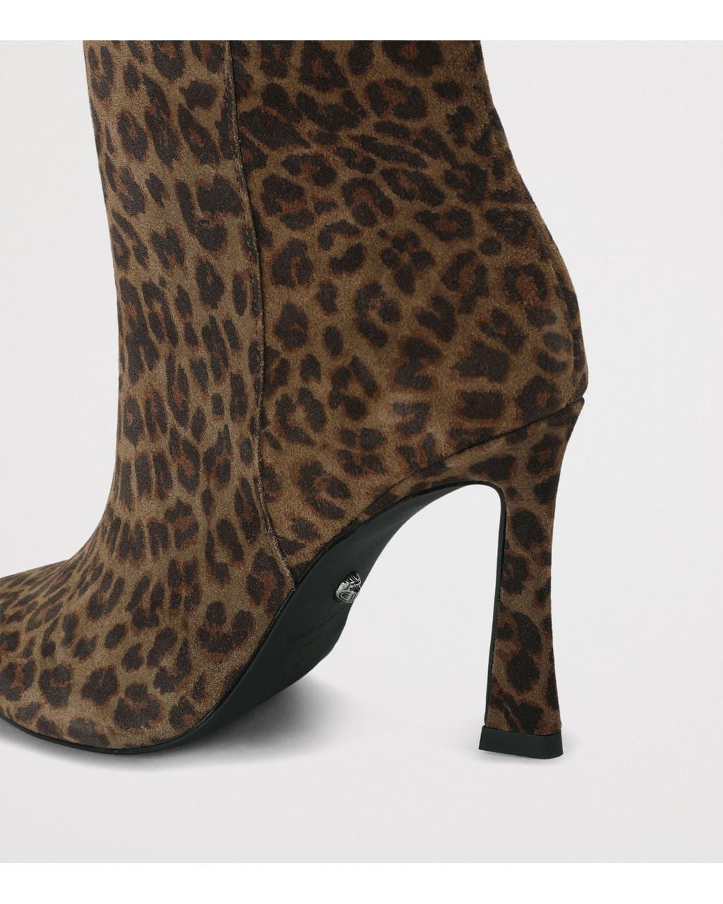 Kurt Geiger Brown Suede Leopard Print Annabel Ankle Boots