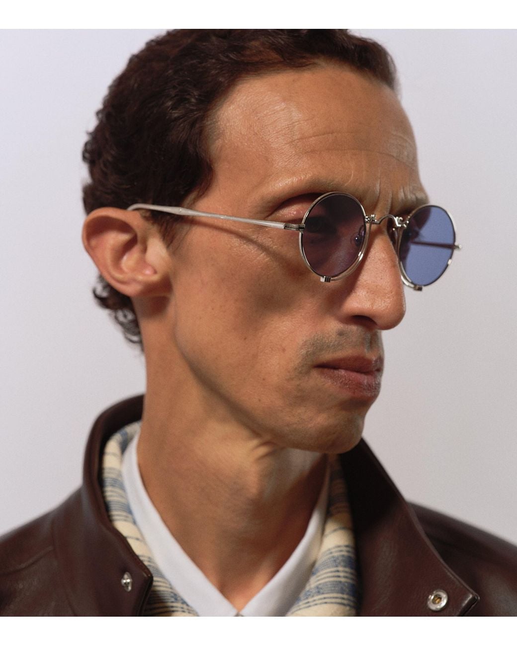 Matsuda Blue 10601H Round Sunglasses for men