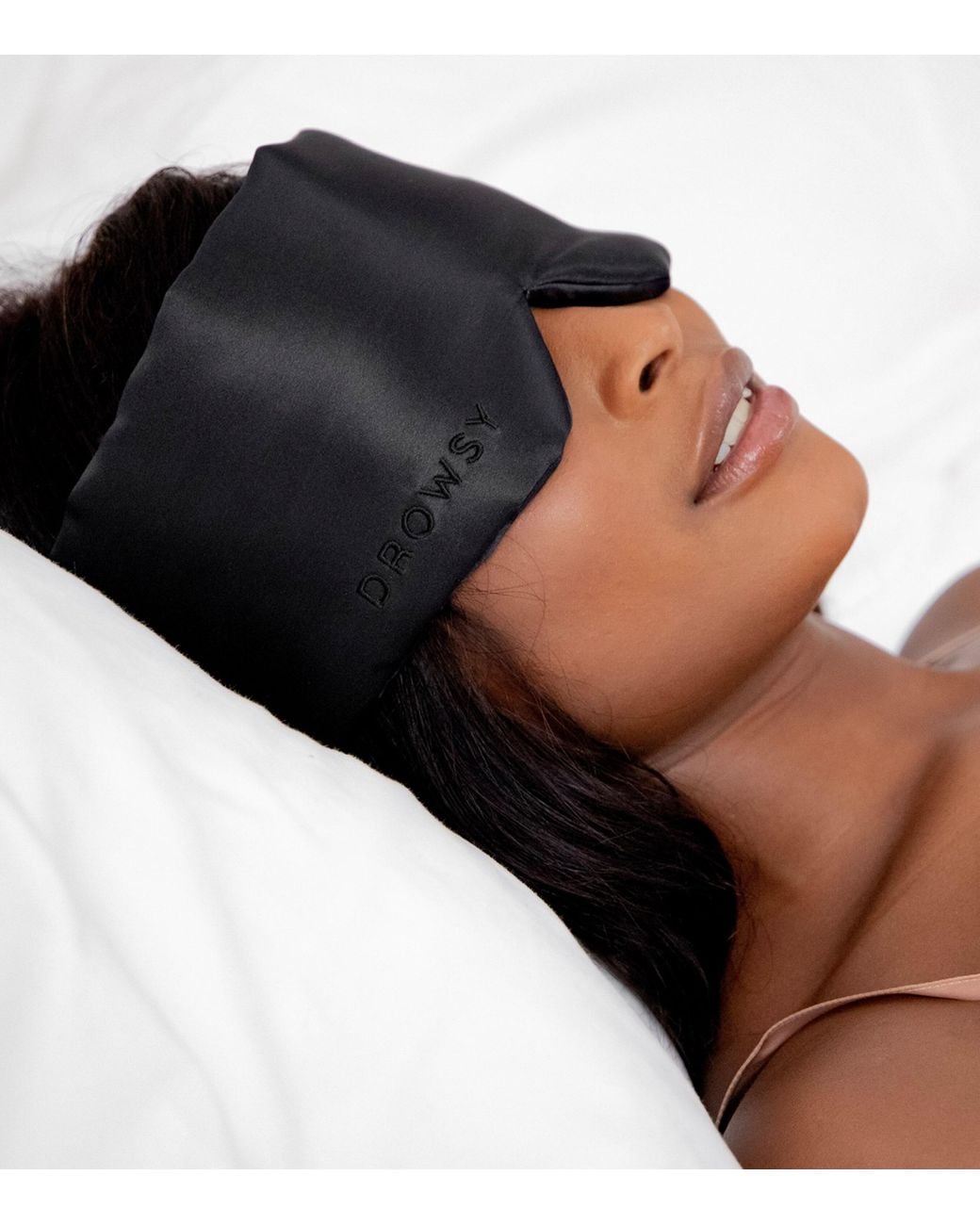 Drowsy Black Silk Sleep Mask