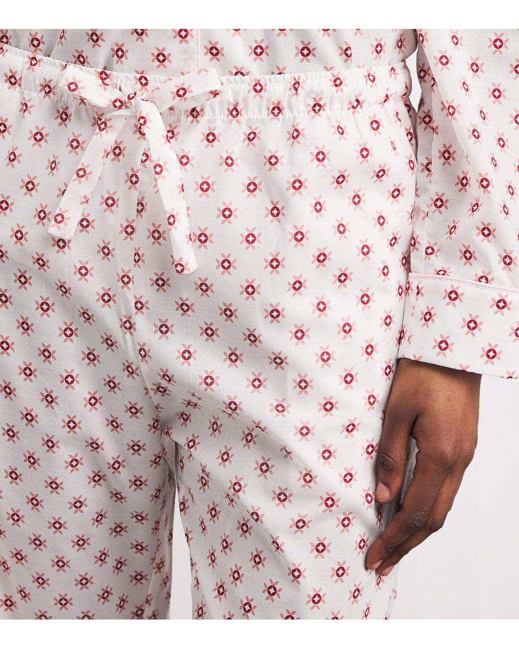 Derek Rose Pink Geometric Nelson Pyjama Set