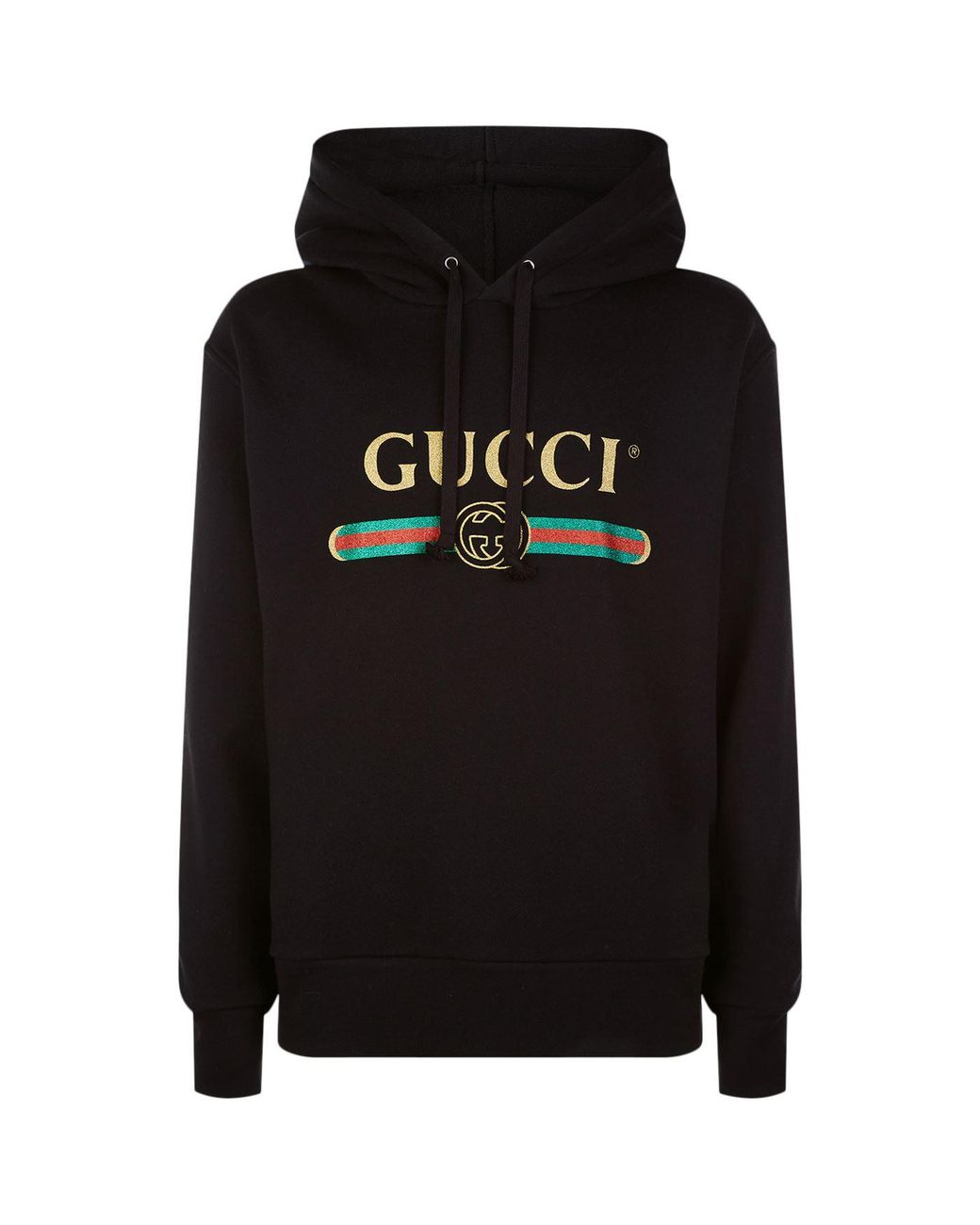 Gucci Wolf Logo Hoodie Black for Men | Lyst