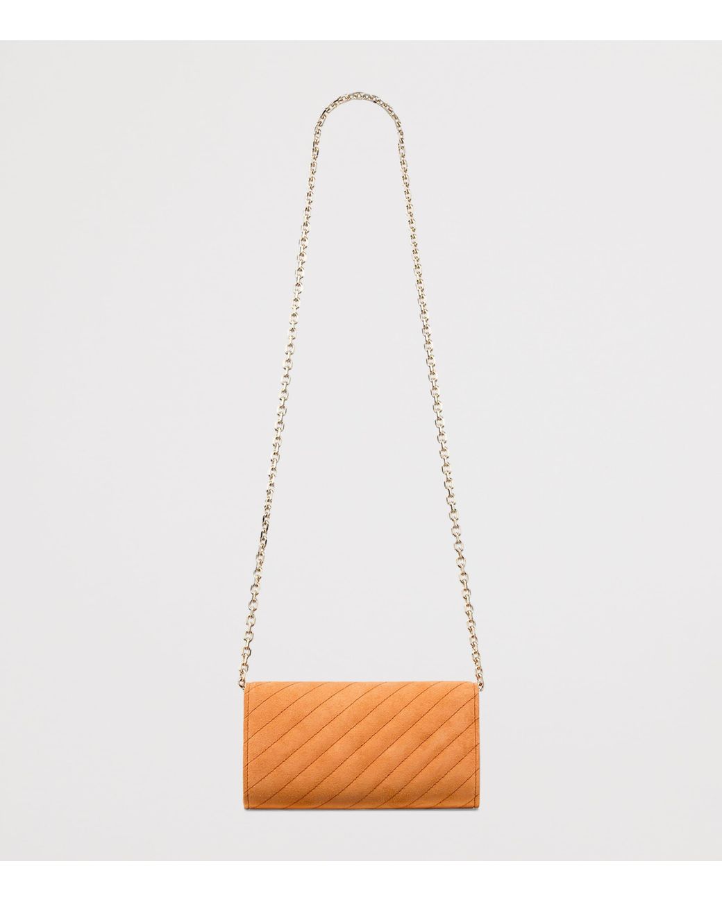 Jimmy Choo Orange Curve Leather Chain Wallet