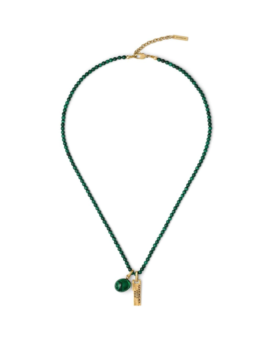 Givenchy Metallic Malachite Tape Necklace