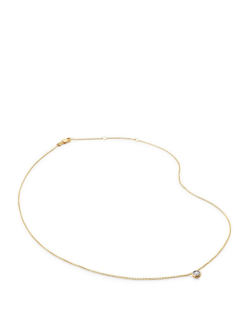 Monica Vinader Natural Small Vermeil And Diamond Necklace