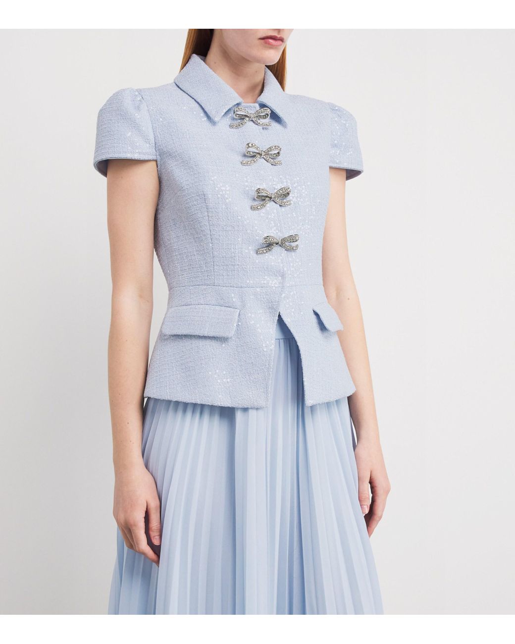 blue chiffon bow midi dress Blue Floral Bow Neck Chiffon Midi Dress She Goes Wear