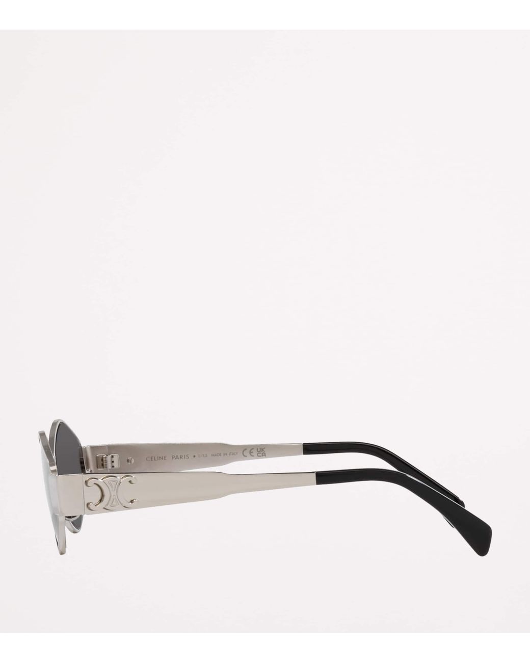 Céline Gray Metal Triomphe Geometric Sunglasses