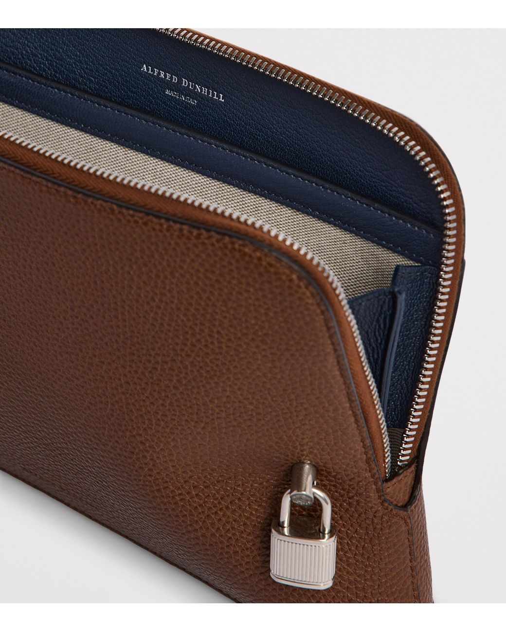 Dunhill Brown Leather Bourdon 27 Pouch for men