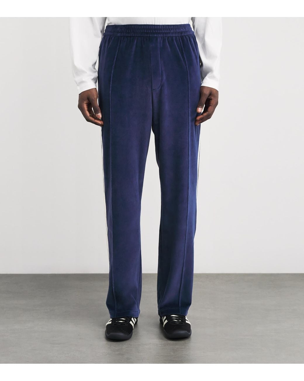 Adidas Blue X Wales Bonner Velour Track Pants for men