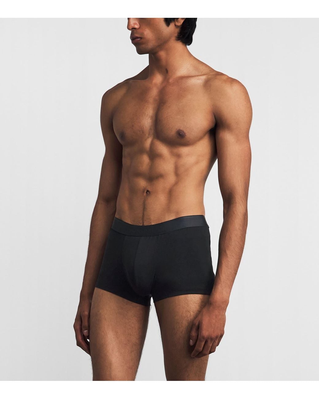Sunspel Black Stretch-Tencel Trunks for men