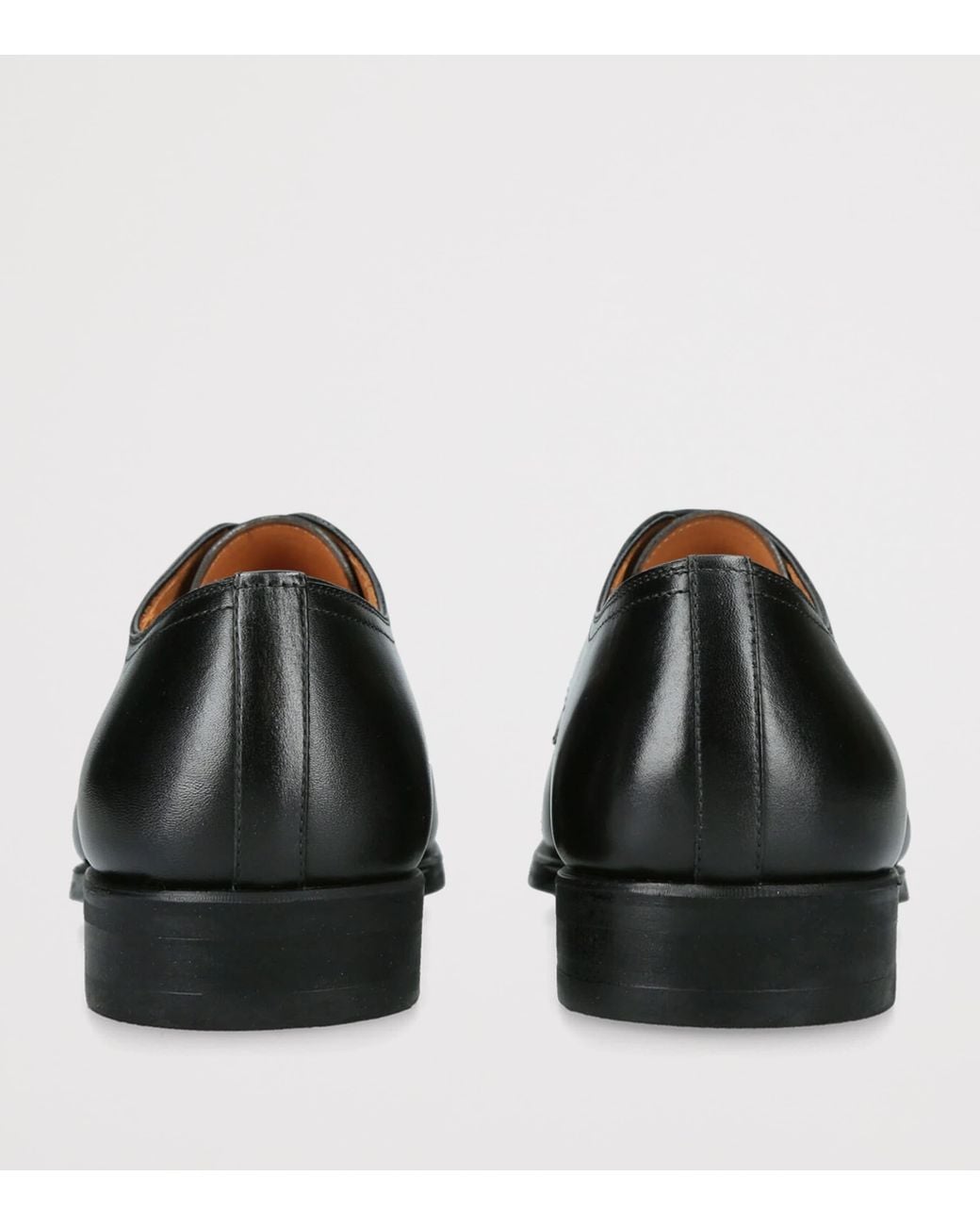 Magnanni Shoes Black Leather Derby Shoes for men
