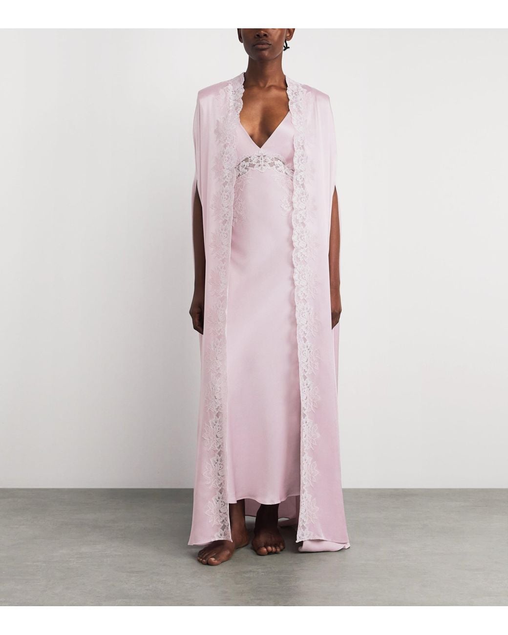 Bocan Pink Lace-Trim Beatrice Cape