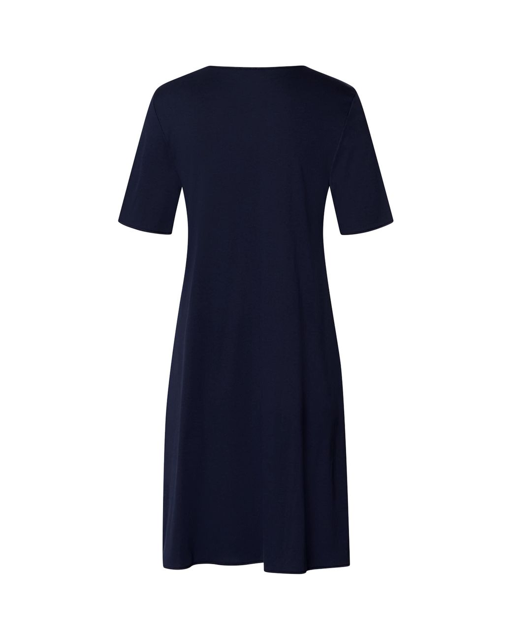 Hanro Blue Cotton Short-Sleeve Nightdress