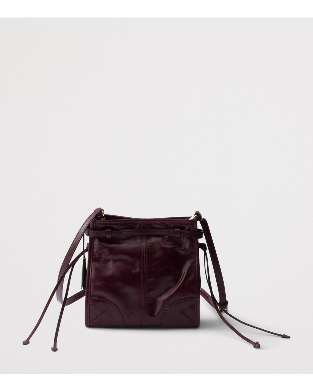Prada Purple Mini Leather Bonnie Shoulder Bag