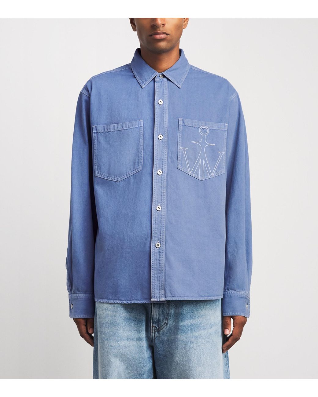 J.W. Anderson Blue Oversized Denim Shirt for men