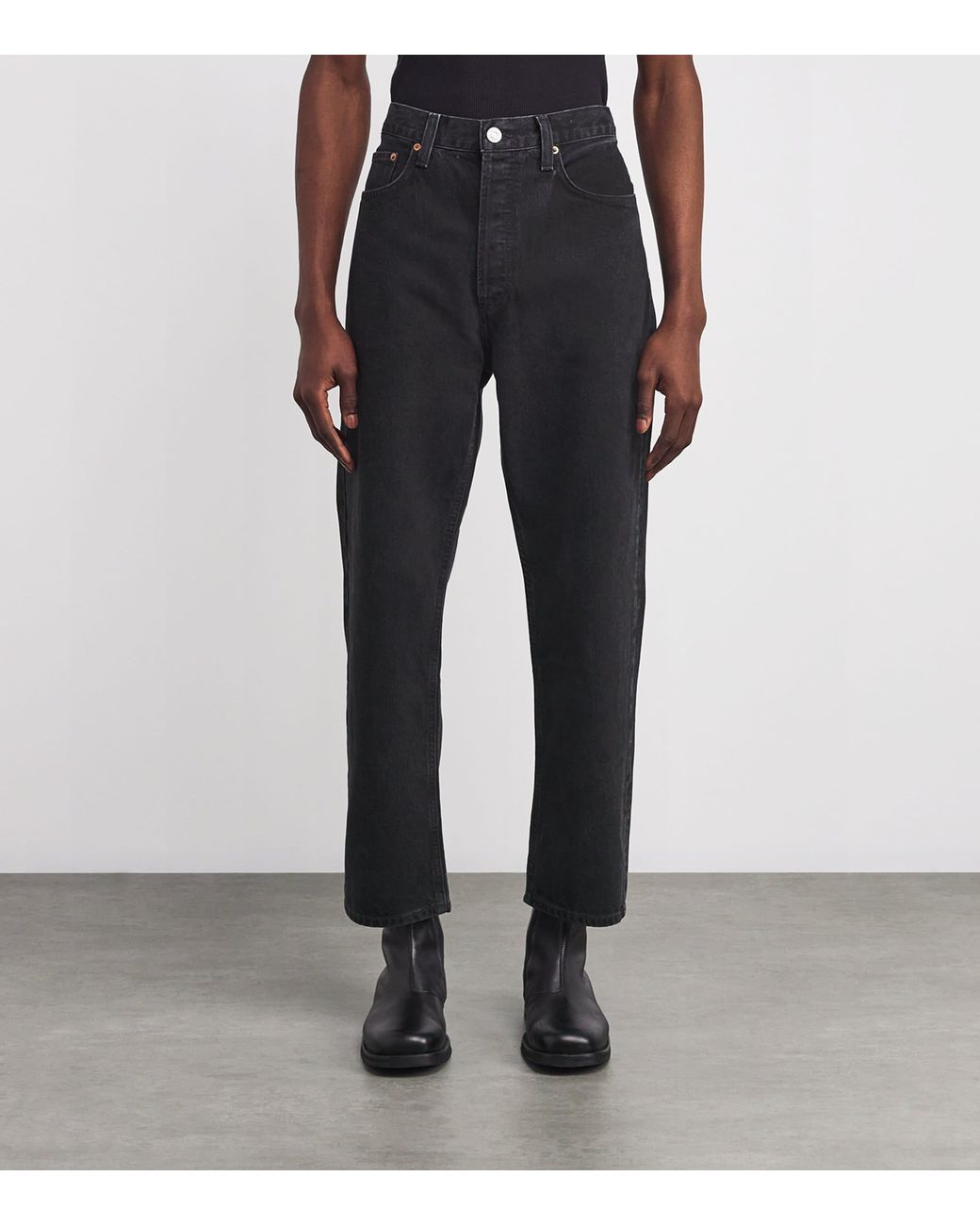 Agolde Black Organic Cotton-Blend Loose '90S Jeans for men