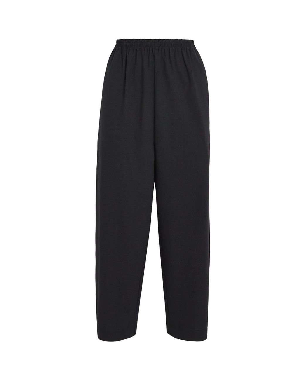 Eskandar Black Wide-Leg Japanese Trousers