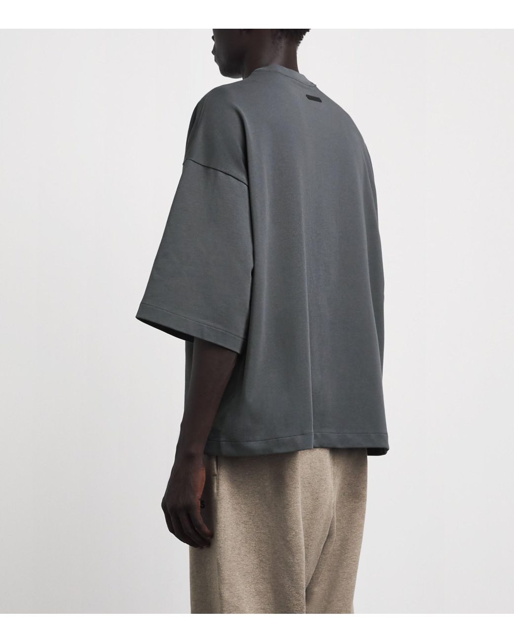 Fear Of God Gray Cotton Boxy Merch T-Shirt for men