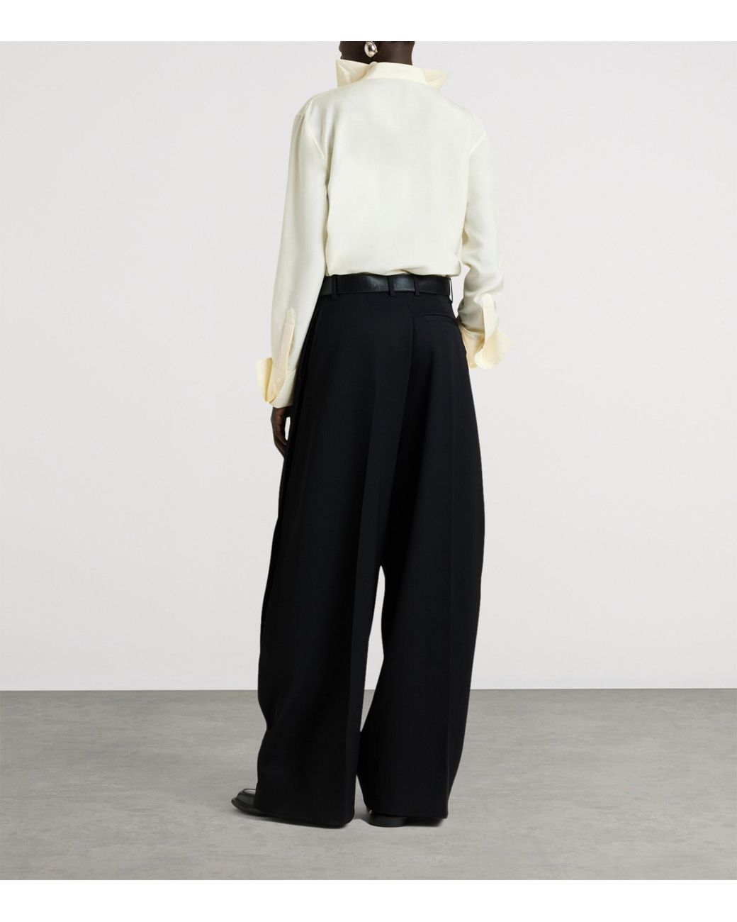 Givenchy White Silk Reverse-Collar Shirt