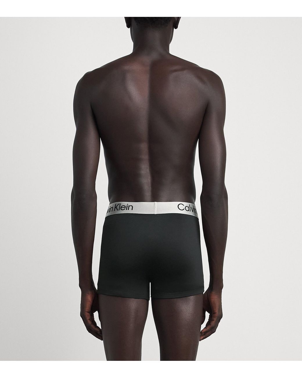 Calvin Klein Black Microfiber-Stretch Boxer Briefs for men