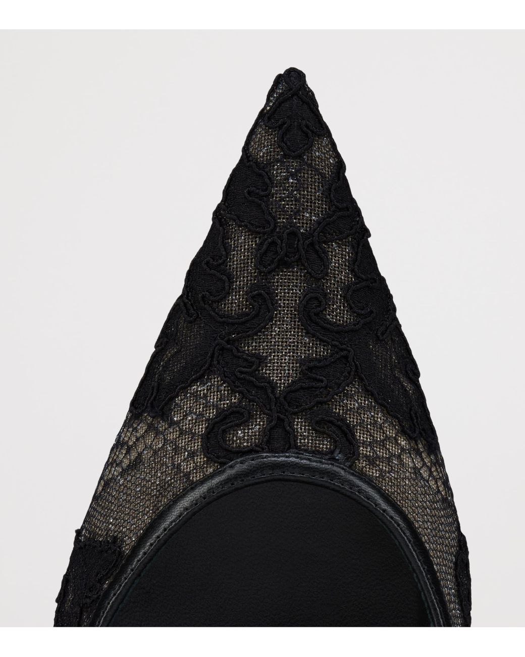 Christian Louboutin Black Miss Z Mesh 100 Lace Pumps