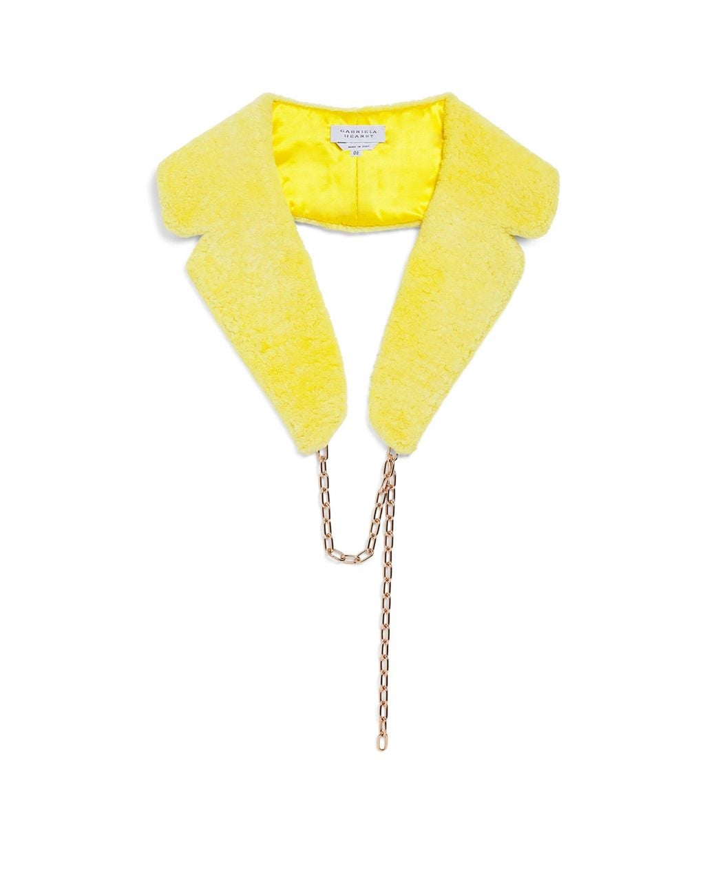 Gabriela Hearst Yellow Lambskin Demeter Coat Collar