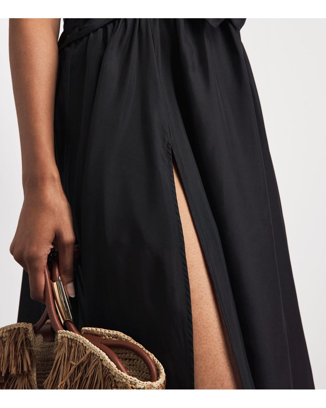 Zimmermann Black Silk Aster Midi Dress