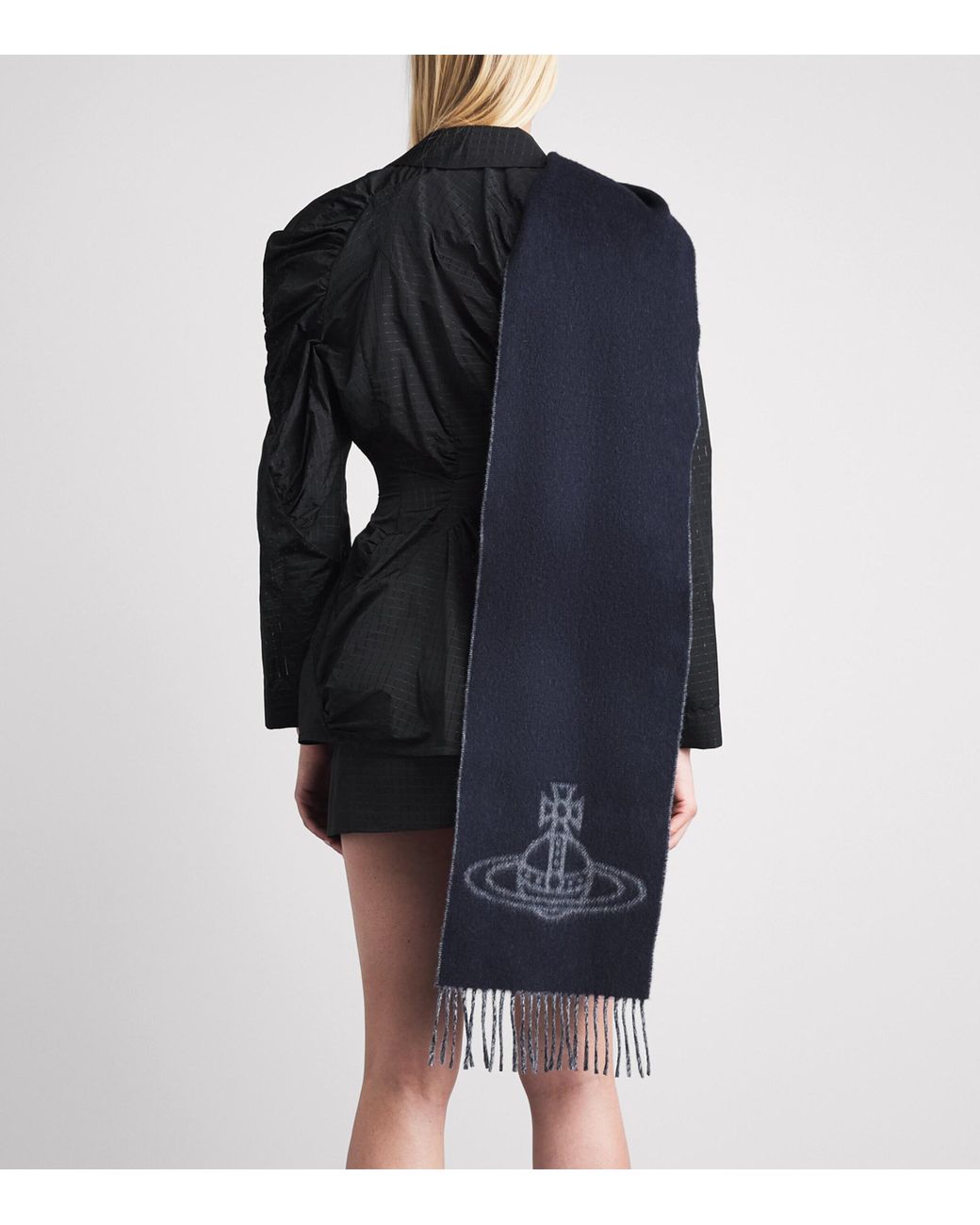 Vivienne Westwood Gray Wool Orb Scarf