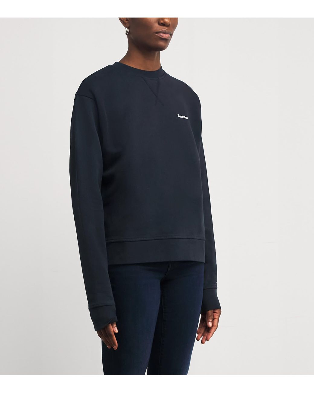 Barbour Blue Cotton Bede Logo Sweatshirt