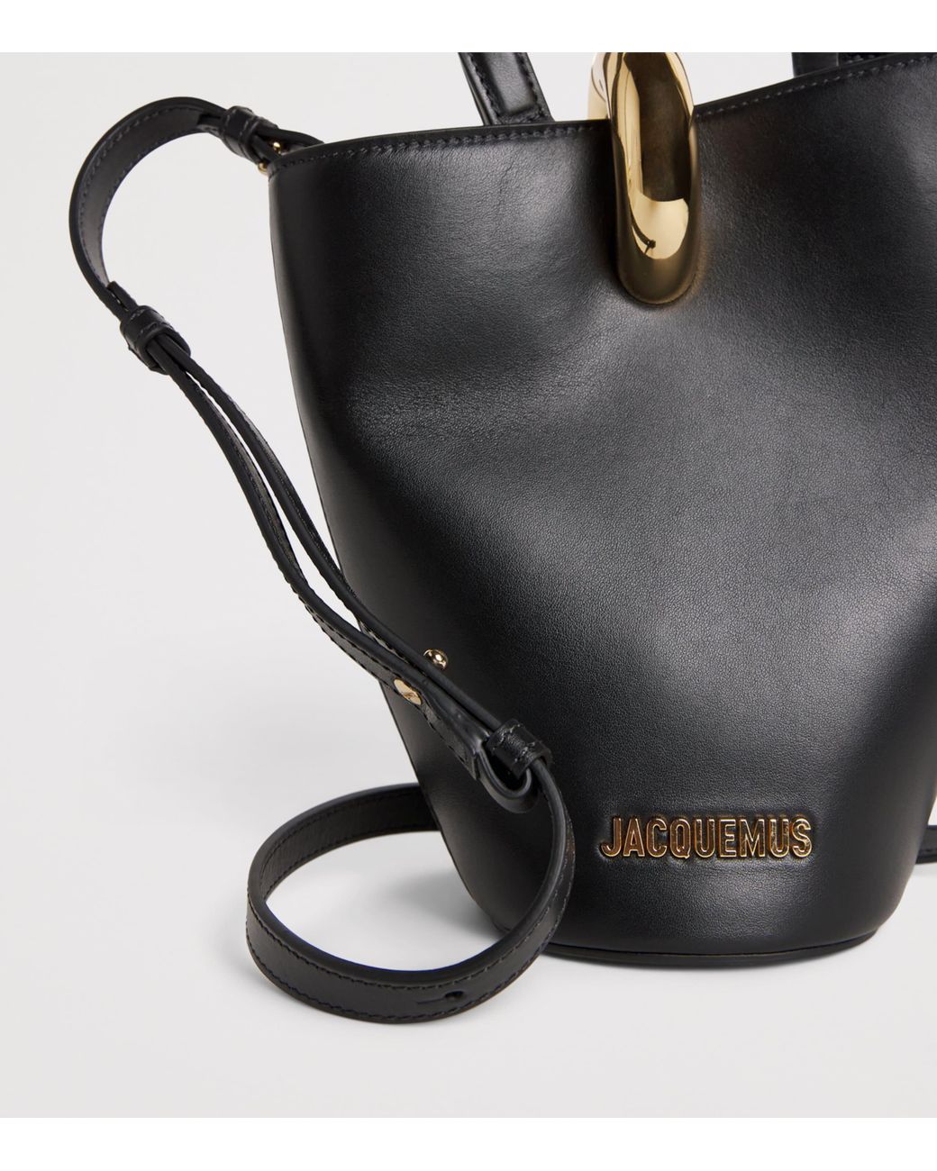 Jacquemus Black Small Leather Le Bambola Tote Bag