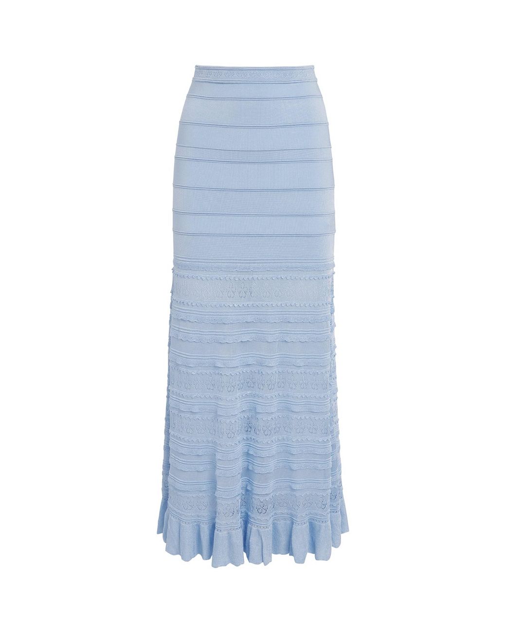 Sandro Blue Pointelle Maxi Skirt