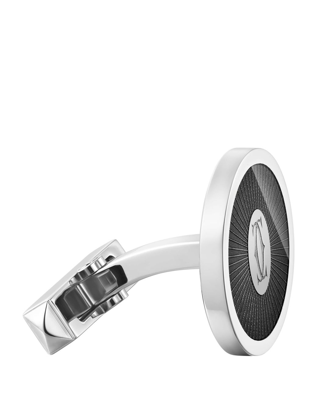 Cartier Metallic Sterling Double C De Cufflinks for men