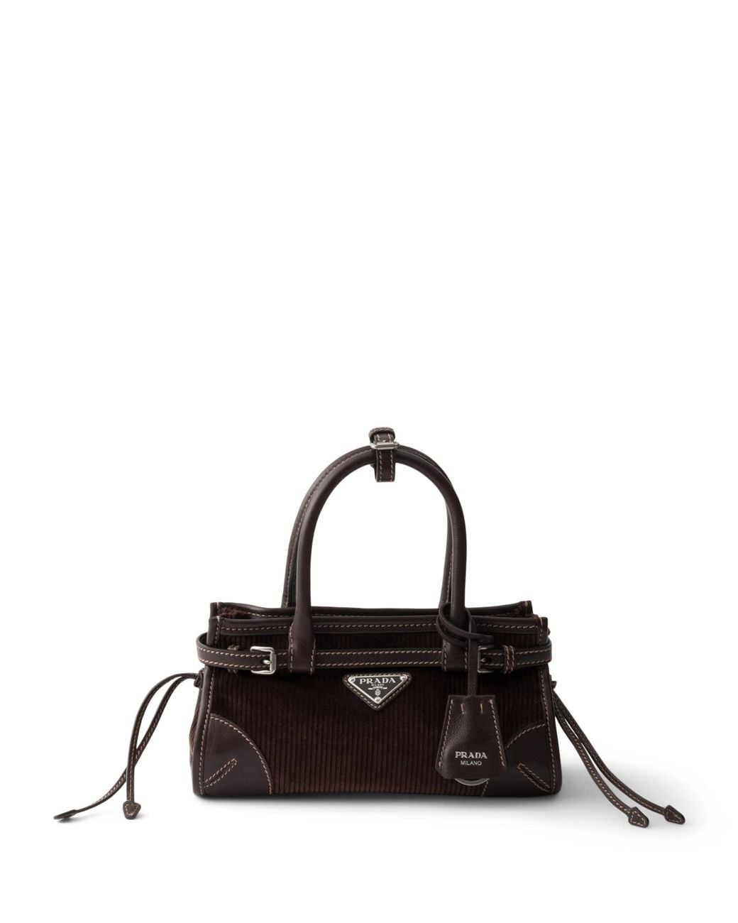 Prada Black Small Corduroy Bonnie Shoulder Bag