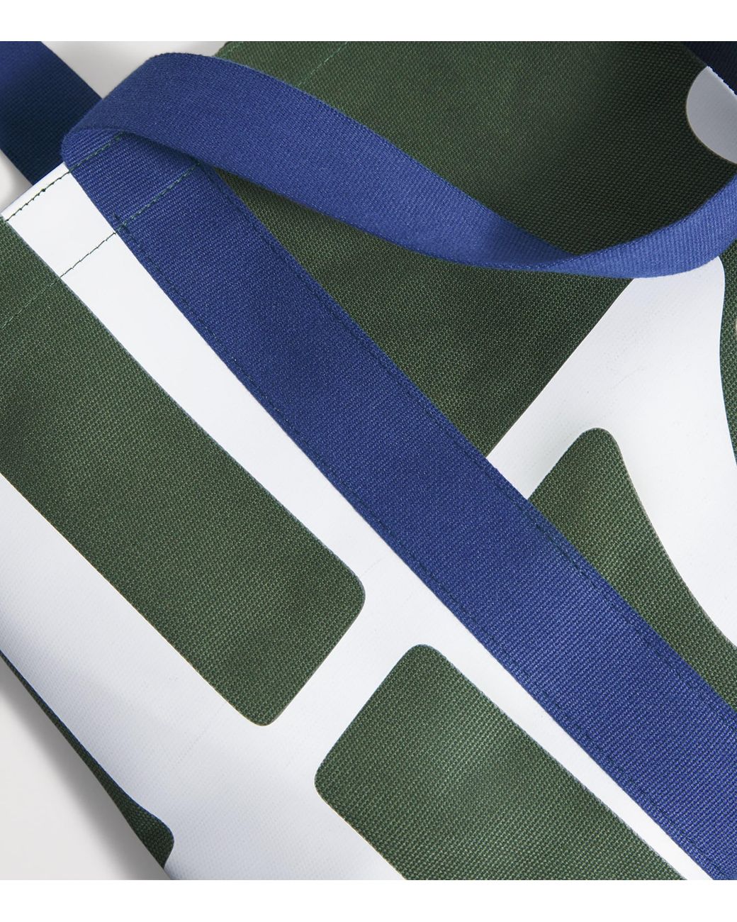 Harrods Green Medium Cotton Logo Tote Bag