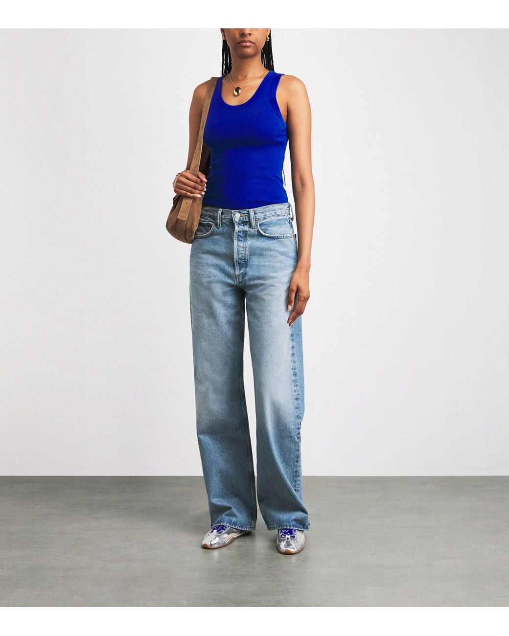 Agolde Blue Vintage Loose Wide-Leg Jeans