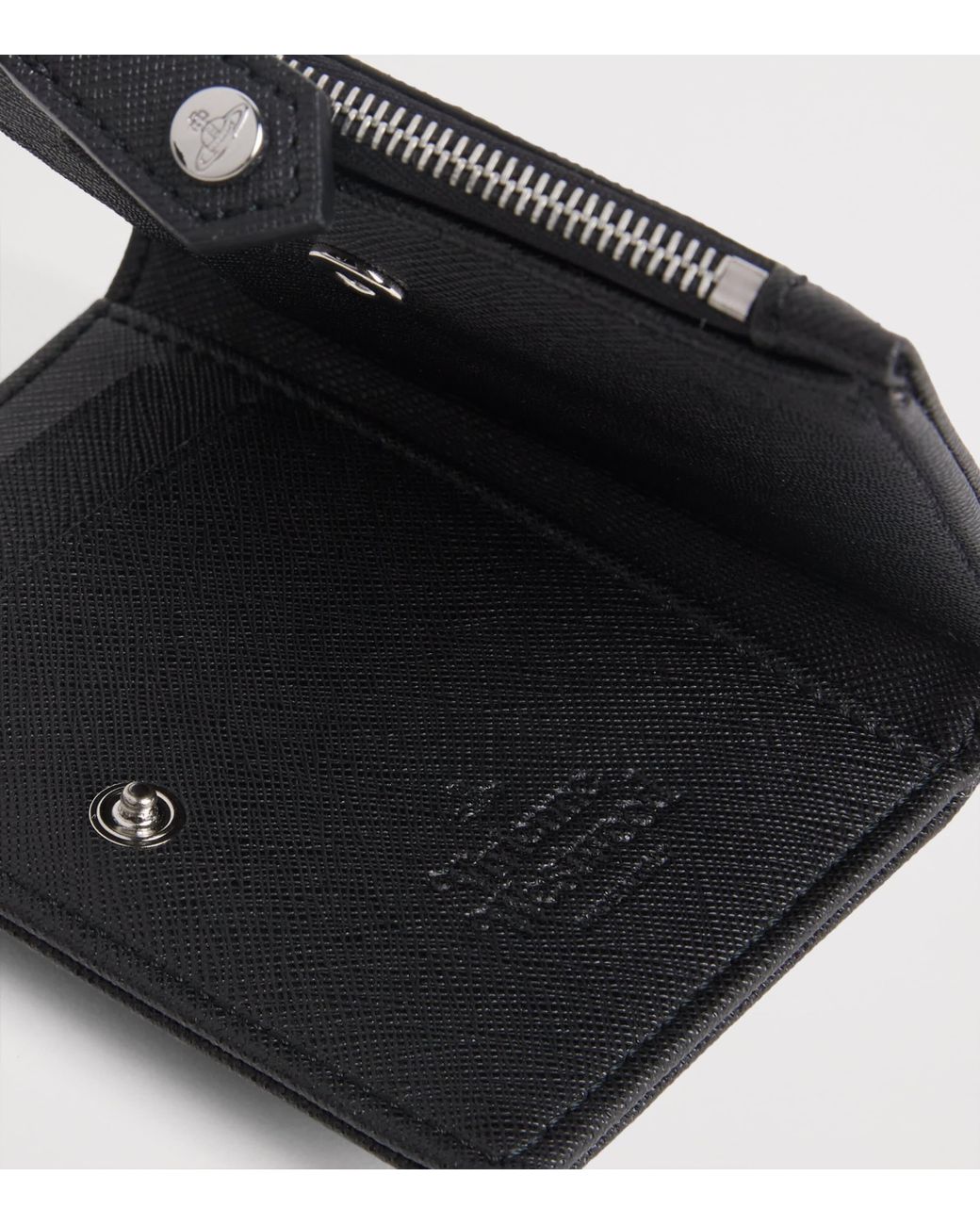 Vivienne Westwood Black Saffiano Leather Card Holder for men