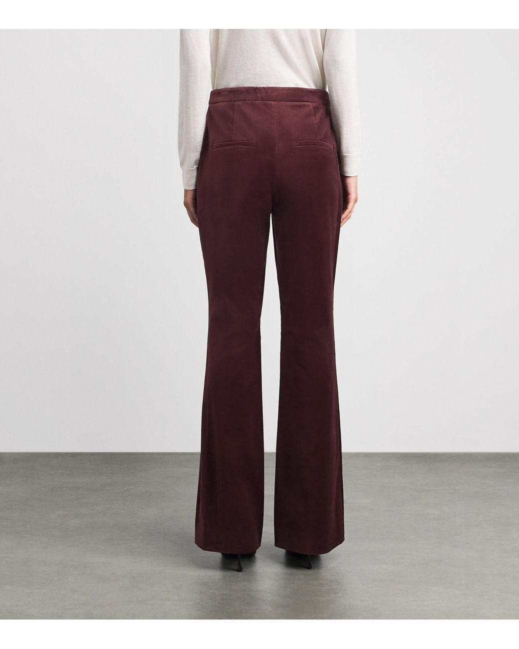Veronica Beard Purple Velvet Flair Gracie Trousers
