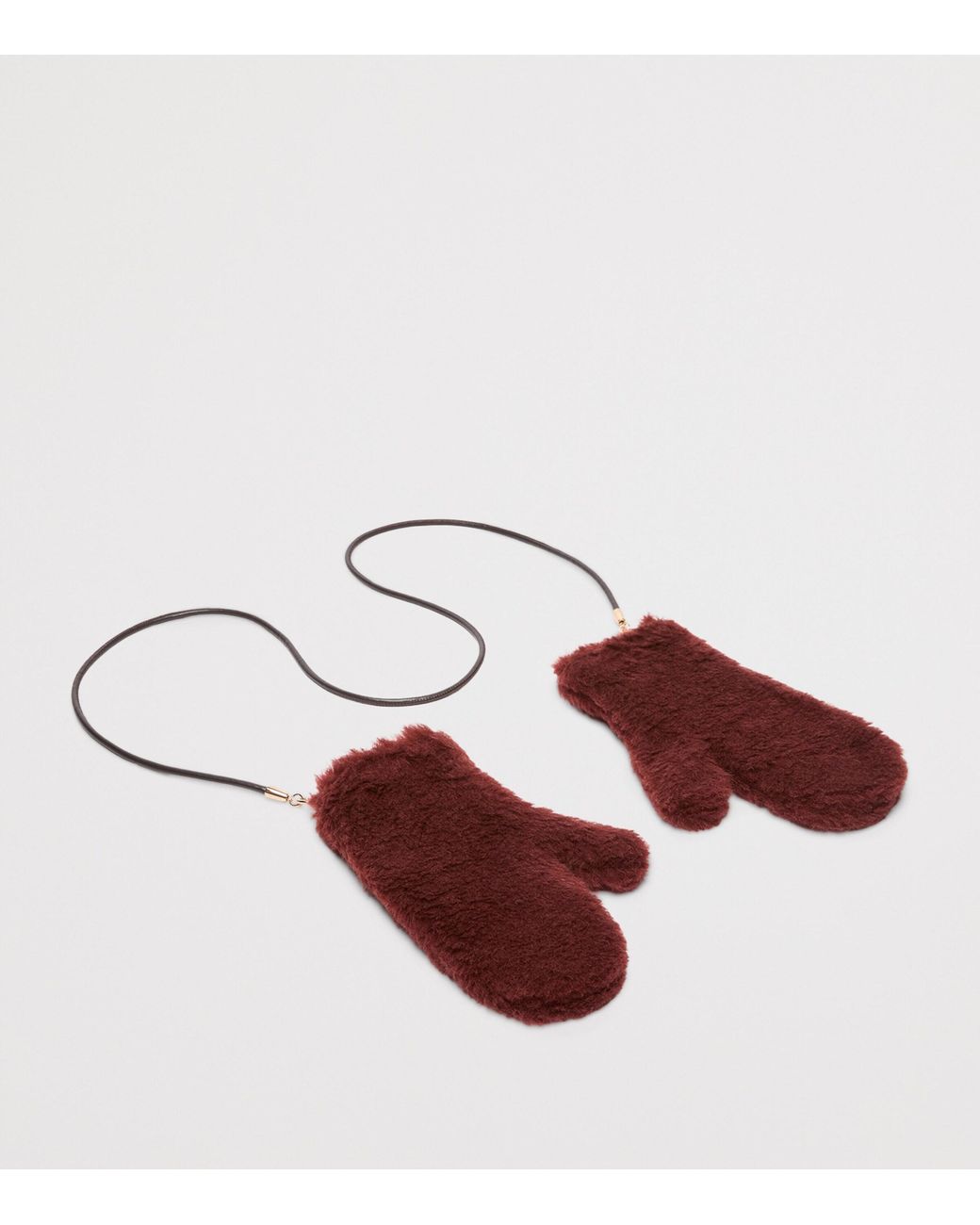 Max Mara Purple Alpaca-Wool-Silk Mittens